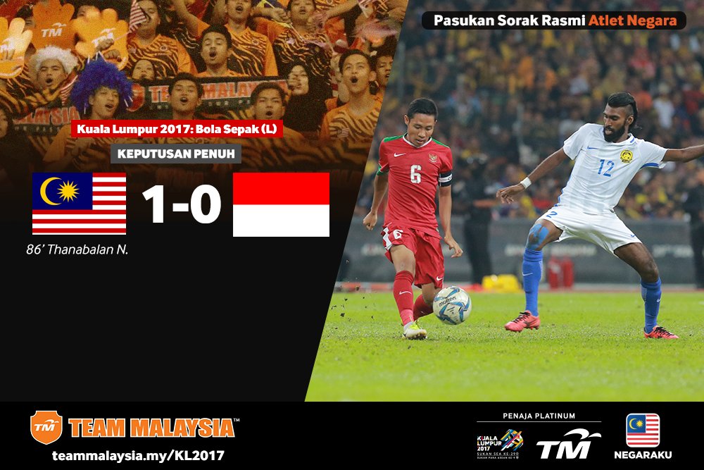 UnifiSports's tweet photo. SEBELUM KITA BERJAYA, JANGAN HARAP KAMI PULANG... 

#HarimauMalaya mara ke perlawanan akhir bola sepak lelaki #KL2017! #KamiTeamMalaysia https://t.co/o7wab8LOid