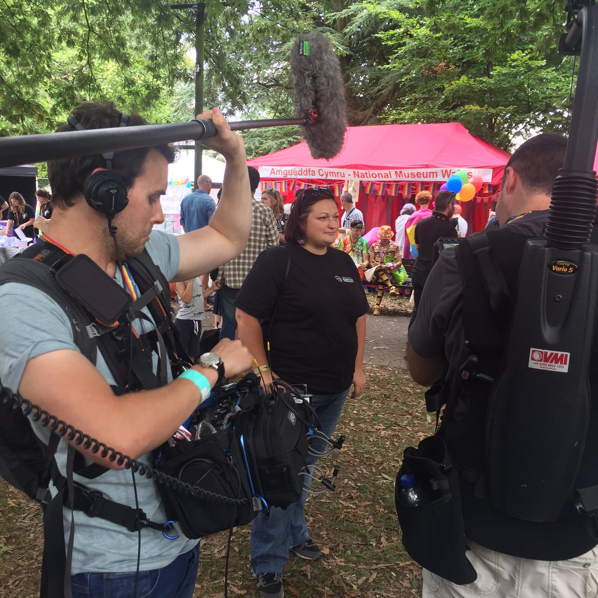 danophile's tweet photo. President of @EuroPrideInfo, @KristineGarina being interviewed by @ashley_joiner for @WeRProjectPride at @PrideCymru. https://t.co/NrjE5DzQFk