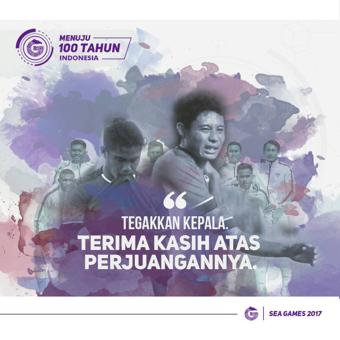 "Tegakkan kepala. Terima kasih atas perjuangannya." #SEAGames2017