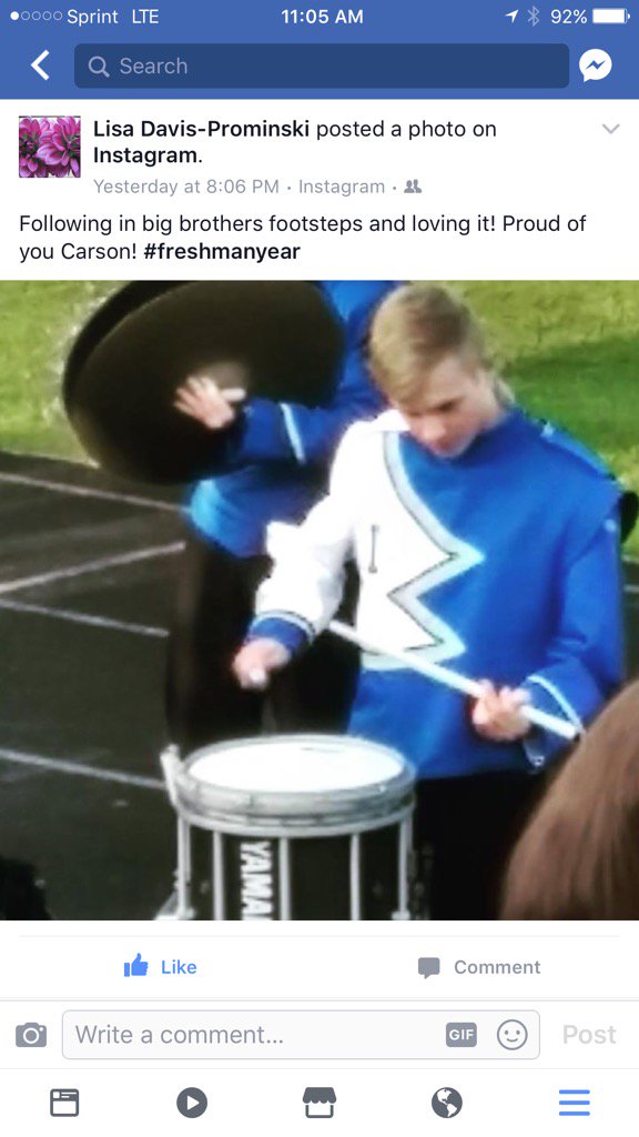 JohnProminski's tweet photo. Proud of our Carson.#IHSdrumline https://t.co/N8GPhx8NeW
