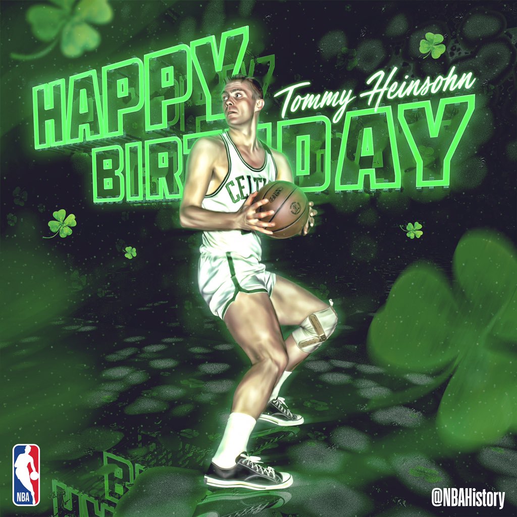 Happy Birthday Tom Heinsohn graphic made for 