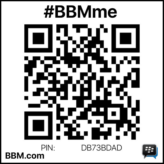 #BBMme PIN:DB73BDAD
pin.bbm.com/DB73BDAD