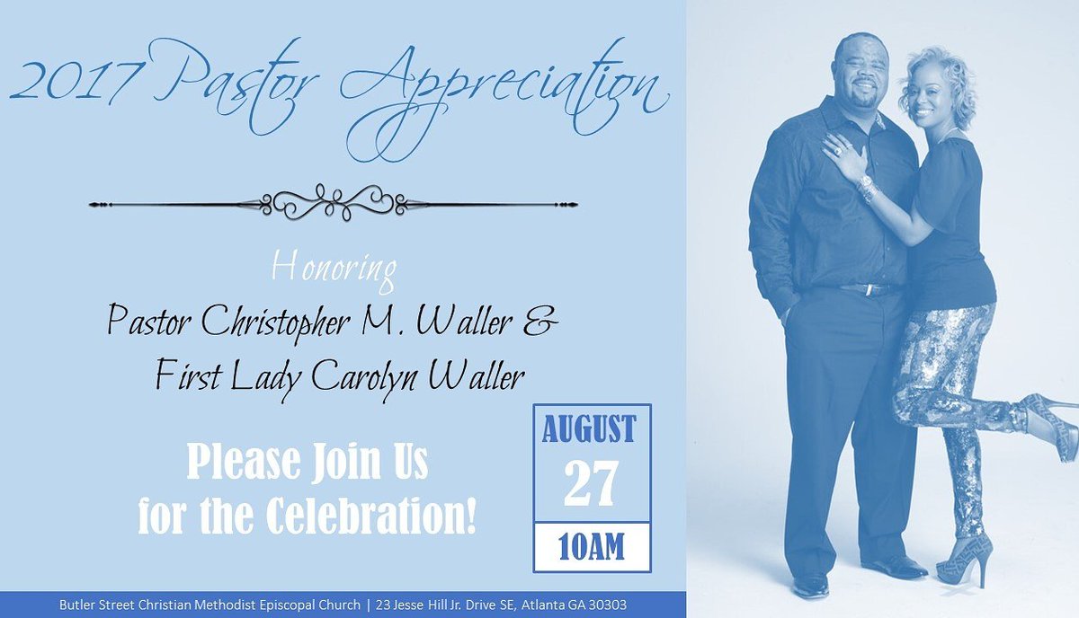 ButlerStreetCME's tweet image. We're honoring Pastor and First Lady Waller tomorrow! Will you help us to celebrate? #faithfulleadership #sacrificialservice #BSCME