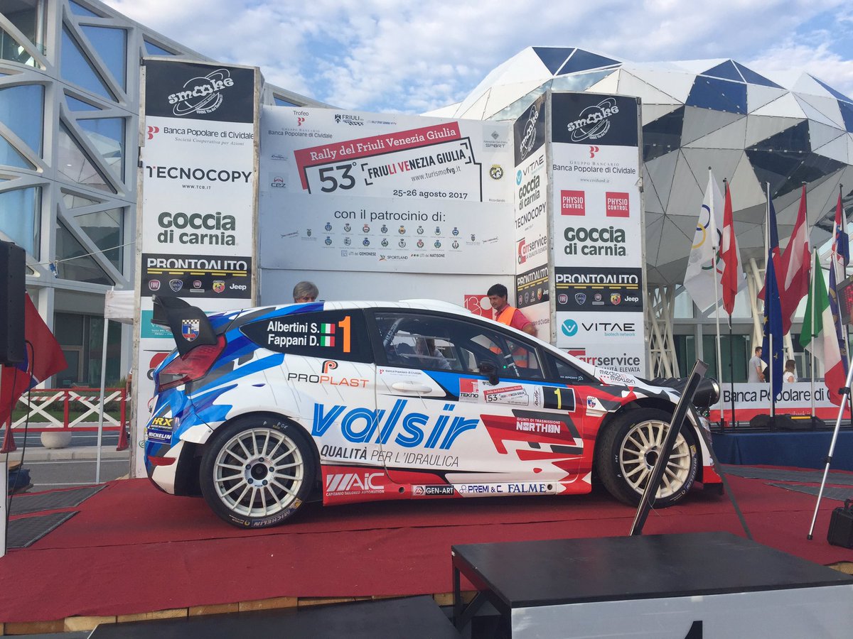 APRNicoli's tweet photo. Stefano #Albertini e Danilo #Fappani #Ford Fiesta #Tamauto vincono il Rally del Friuli e il Campionato Italiano #CIWRC: complimenti ragazzi https://t.co/es8RdGPdjF