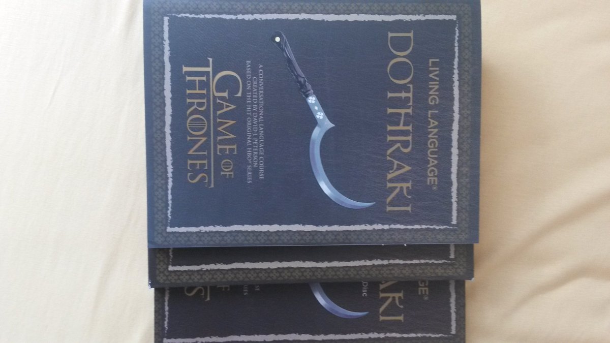 lingandchill's tweet photo. @daspodcastufo Es gibt übrigens auch einen Dothraki Sprachkurs mit CD, nur mal so als fun fact... In diesem Sinne: Dothras chek! (=be cool) https://t.co/57IDsAFKA3