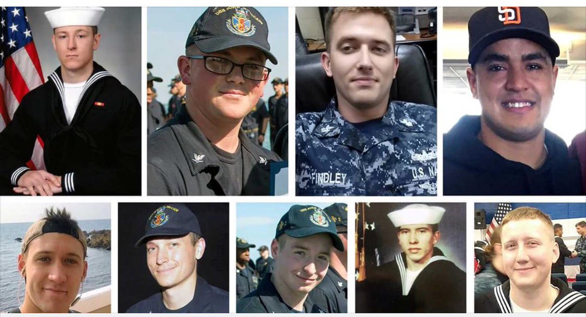 LimaCharlieNews's tweet photo. These are the 10 sailors lost from the USS John S. McCain - https://t.co/onn5PHd2UX via @washingtonpost https://t.co/A9ygKVRFZj