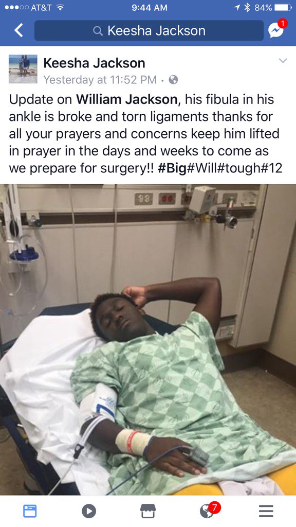 BoonevilleSD's tweet photo. Update on William Jackson.  We hope your surgery goes well. #BlueDevilTough https://t.co/Jv218fiFo2