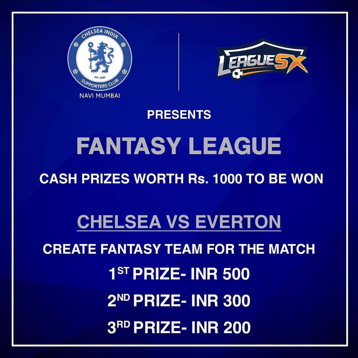 CISCNaviMumbai's tweet photo. Exclusive for CISC Navi Mumbai members, fantasy football contest by @league_sx 

Create your team now: https://t.co/bntPikm2ec

#CISCNM https://t.co/t4mwXWys1L