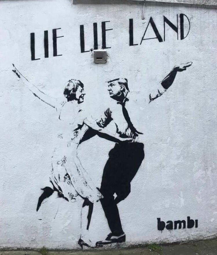 impeach45's tweet photo. @thereaIbanksy thanks for the reminder #LiarInChief #Impeach45 #TrumpRussia #LieLieLand #ImpeachTrumpNow https://t.co/Q5NBJ5gpty