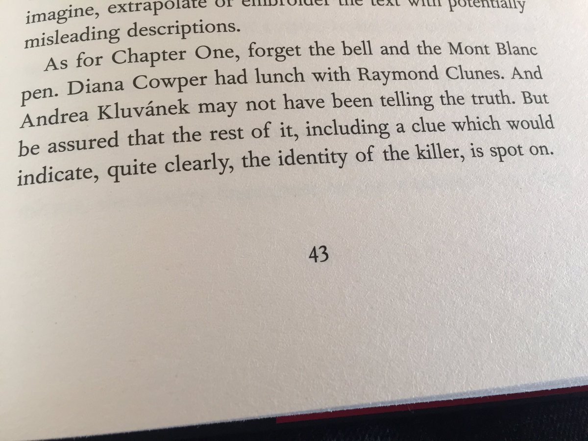 @AnthonyHorowitz I wonder how many people read last sentence page 43 and then went back to read the first chapter again #thewordismurder