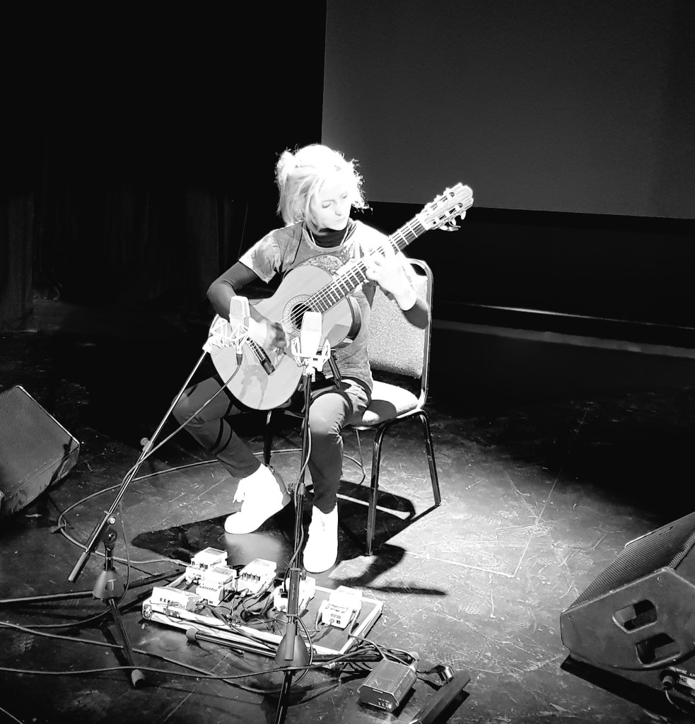 DerryGuitarFest's tweet photo. Dominika Bialostocka doing the sound check for tonight's World Stage concert - 8pm Nwrc, come along! 😊 https://t.co/ZpLunlXwdp