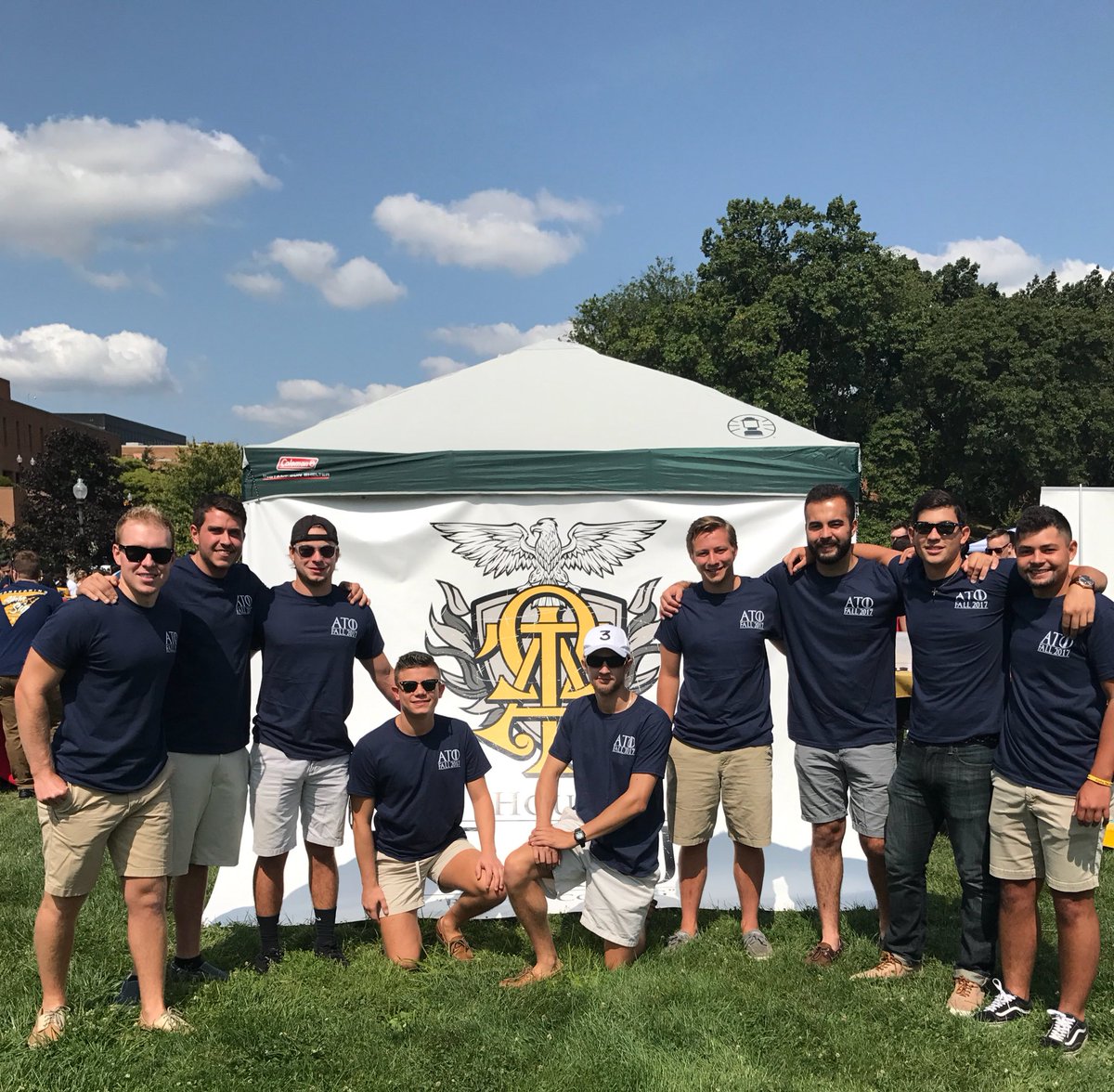 ATO_KentState's tweet photo. We are out here at @KSU_IFC Greek Festival until 3 pm - come see what Greek Life has to offer! #RushIsComing https://t.co/4YCU7yRdGQ