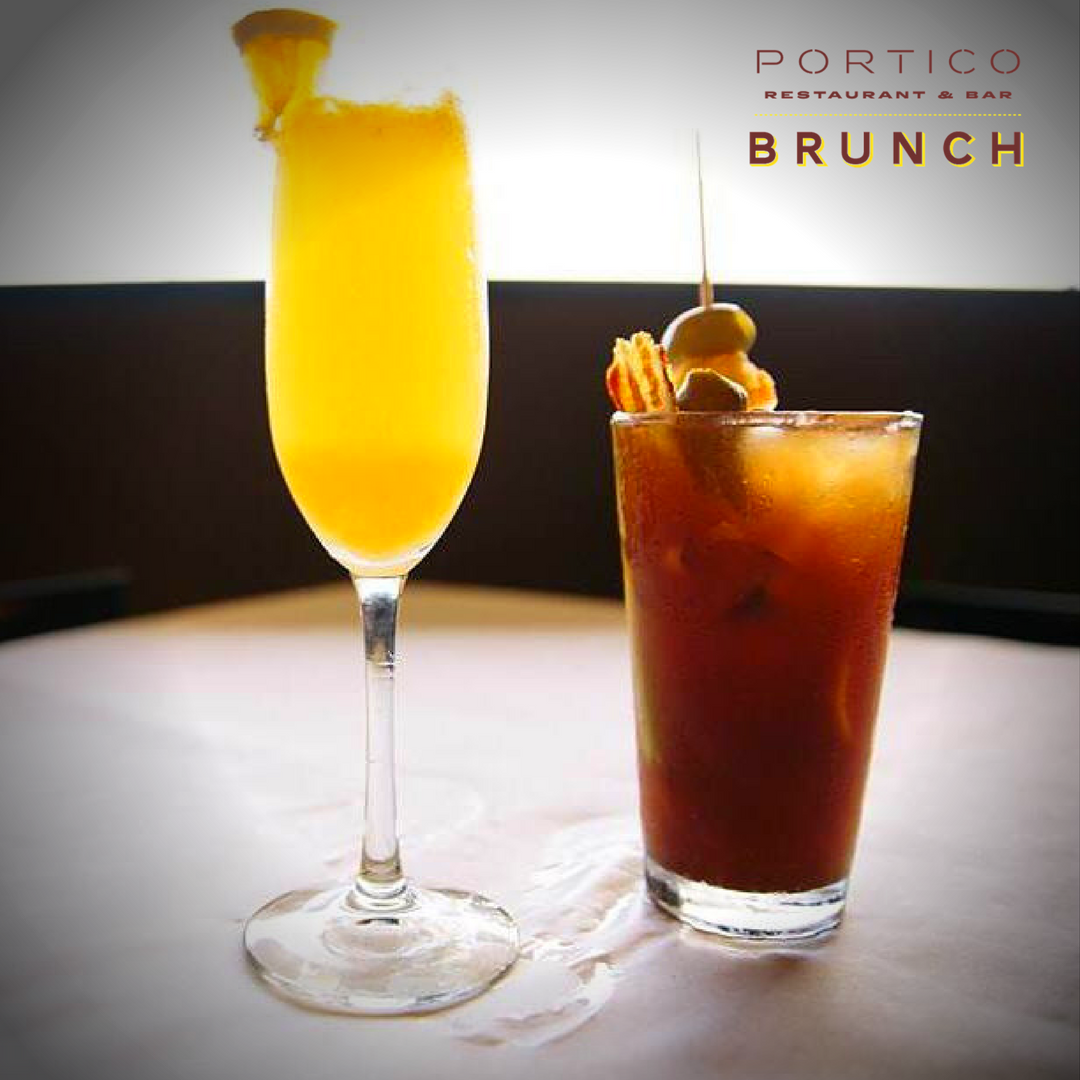 PorticoMonroe's tweet photo. Things to get you out of bed on Sunday! 🥂 🍹  #Sundaybrunch #porticomonroe #mimosa #bloodymary https://t.co/HXQNQO3was