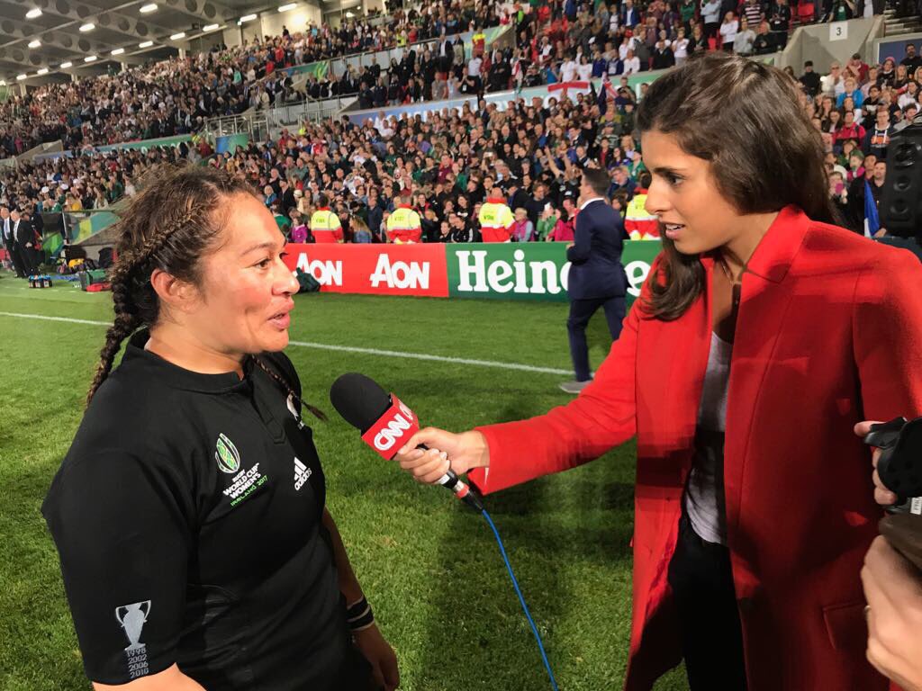 chrissymacCNN's tweet photo. NZ captain Fiao'o Faamausili says her team are a family and fought for one another today...#WRWCFinal #BlackFerns https://t.co/gjCntIFV72