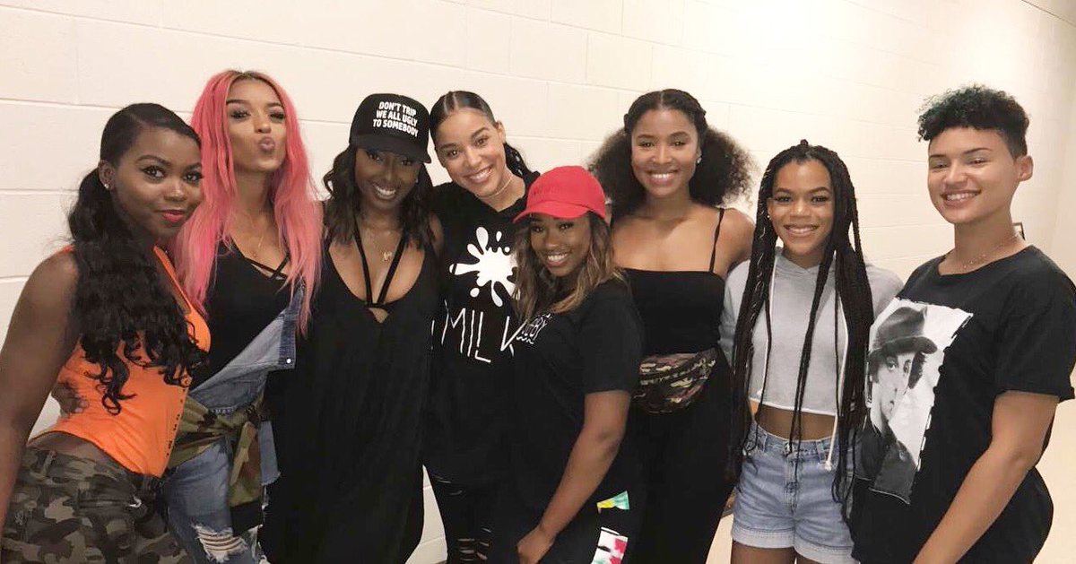 junesdiary's tweet photo. Our girl crushes @WeAreGlamour came to see us perform in #ATL 😘We represent black girl magic &amp; we made a promise to win together! https://t.co/OeRfpJEARF