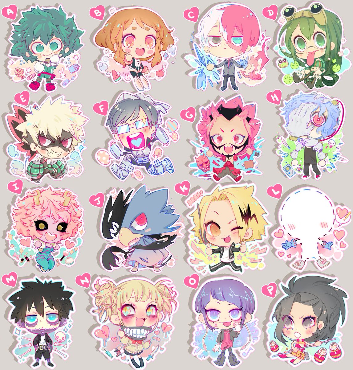 ginger ʕ´•ᴥ•`ʔ on Twitter: "aaaand here's all of the prizes available! All charms are 2" w glitter and an epoxy and the 2.25"! https://t.co/eGzOHQ7Qky" / Twitter