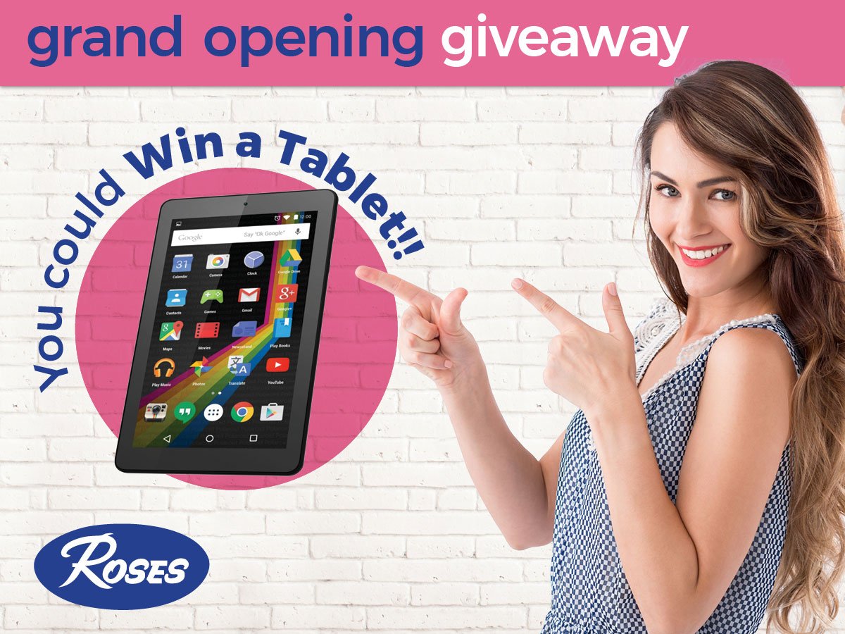 RosesStore's tweet photo. Roses is giving away prizes during our store Grand Openings! To see if there is one near you, check out our FB page: RosesDiscountStores https://t.co/JD0lVQK06B