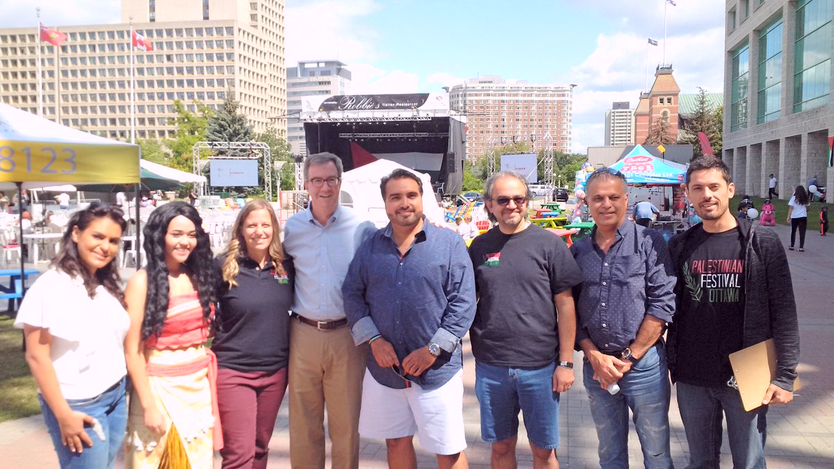 JimWatsonOttawa's tweet photo. @PalestinianFest @ottawacity Hall. Come visit the bazaar, taste the food and experience the culture. https://t.co/CZiZSLj6Dd
