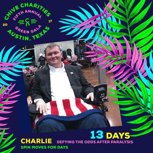#GreenGala17 Countdown: 13 days til our favorite strongman shows us the moves. Charlie's story: chivecharities.org/story/charlie-m