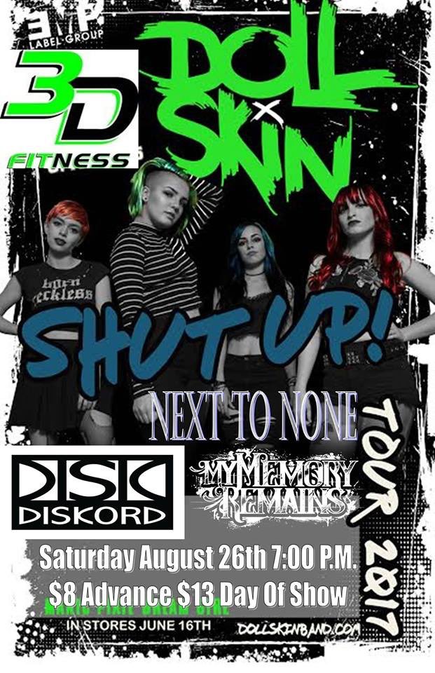 teamdollskin's tweet photo. Tonight the #ShutUpTour is in Chippewa Falls, WI! Doll Skin will be playing @EveryBuddysBar 🤘🏻✖️THIS SHOW IS 21+ https://t.co/8kBDJLgbQH
