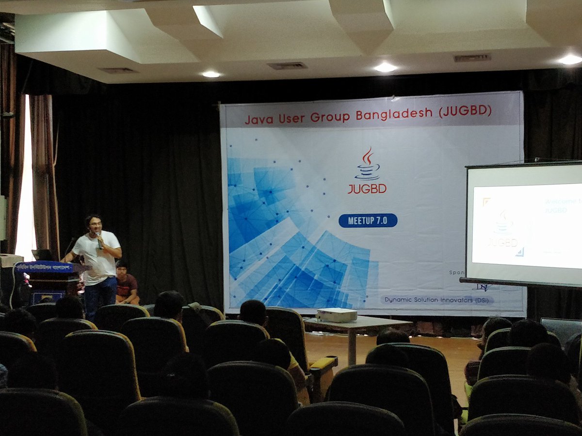 akterstack's tweet photo. Shots from #JUGBD Meetup 7, #Dhaka, #Bangladesh
with @szLynAs as @kotlin speaker https://t.co/0XWL5Ocqsw