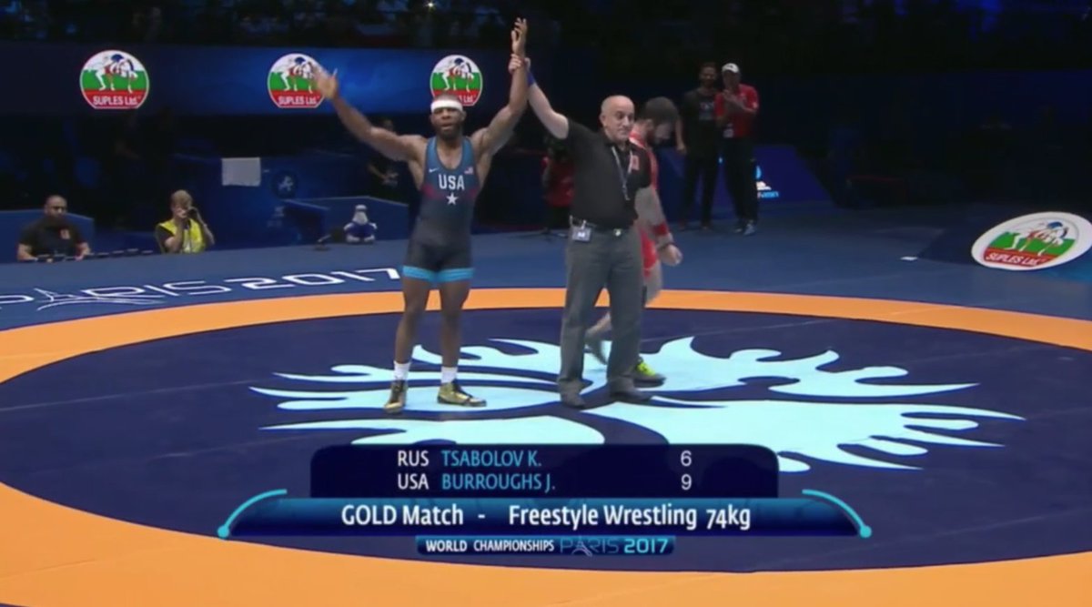 FloWrestling's tweet photo. 5x World &amp; Olympic champion! Jordan. Ernest. Burroughs. https://t.co/gp9nz0NnKd