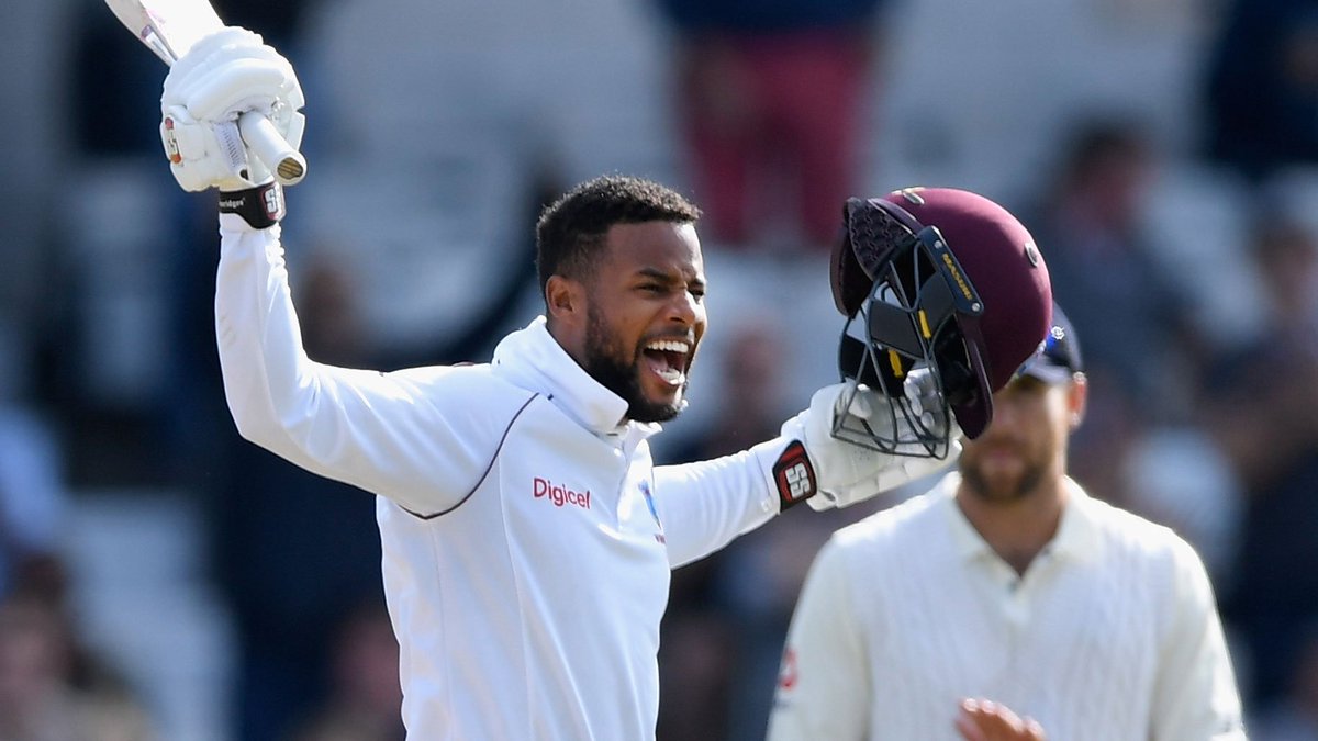 SkyCricket's tweet photo. REPORT: Brathwaite &amp; S Hope hundreds earn Windies 71-run lead over England on D2 of 2nd #EngvWI Test: https://t.co/8b9aQTUHnZ https://t.co/Ns215N5jGg