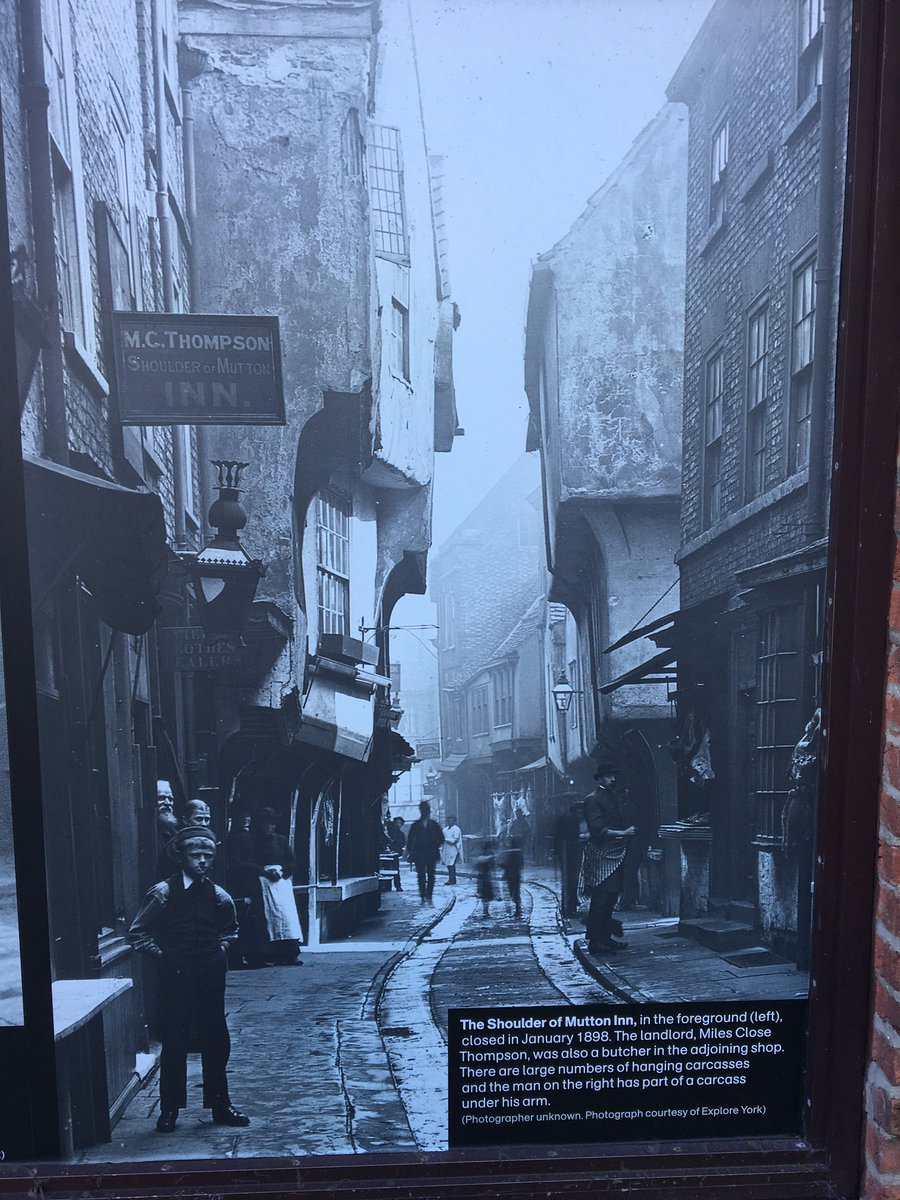 YorkBespoke's tweet photo. Love the enlarged photos of @theshambles in days gone by in the thriving @streetfoodyork area. https://t.co/SnlYDkNTJq