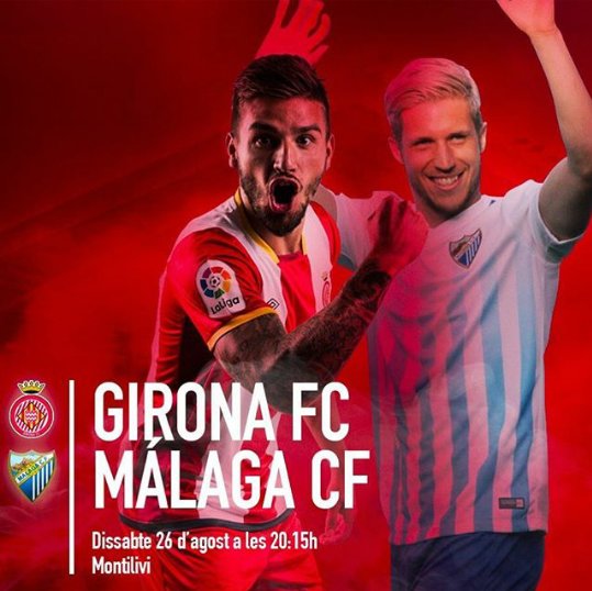 GironaCf's tweet photo. ESTÁ CHEGANDO A HORA. #SOMHI ❤#GIRONAMÁLAGA https://t.co/rTtKnwUpAL