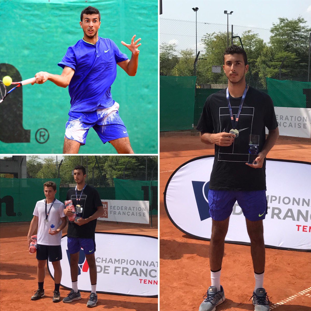 rayaneroumane's tweet photo. Très heureux d'être champion de France Junior 🎾🏅 Une belle source de motivation pour continuer à travailler dur 👊🏽 #Drancy 💪🏽 https://t.co/3uKRfoABk8