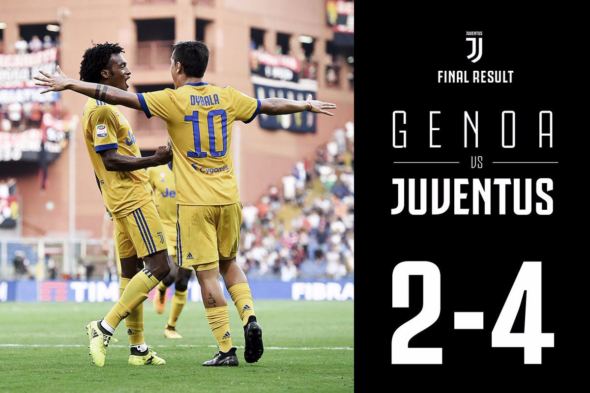 juventusfc's tweet photo. #GENOAJUVE FINISCE QUI! GRANDE VITTORIA DEI BIANCONERI A MARASSI! https://t.co/KoIilFg2eG