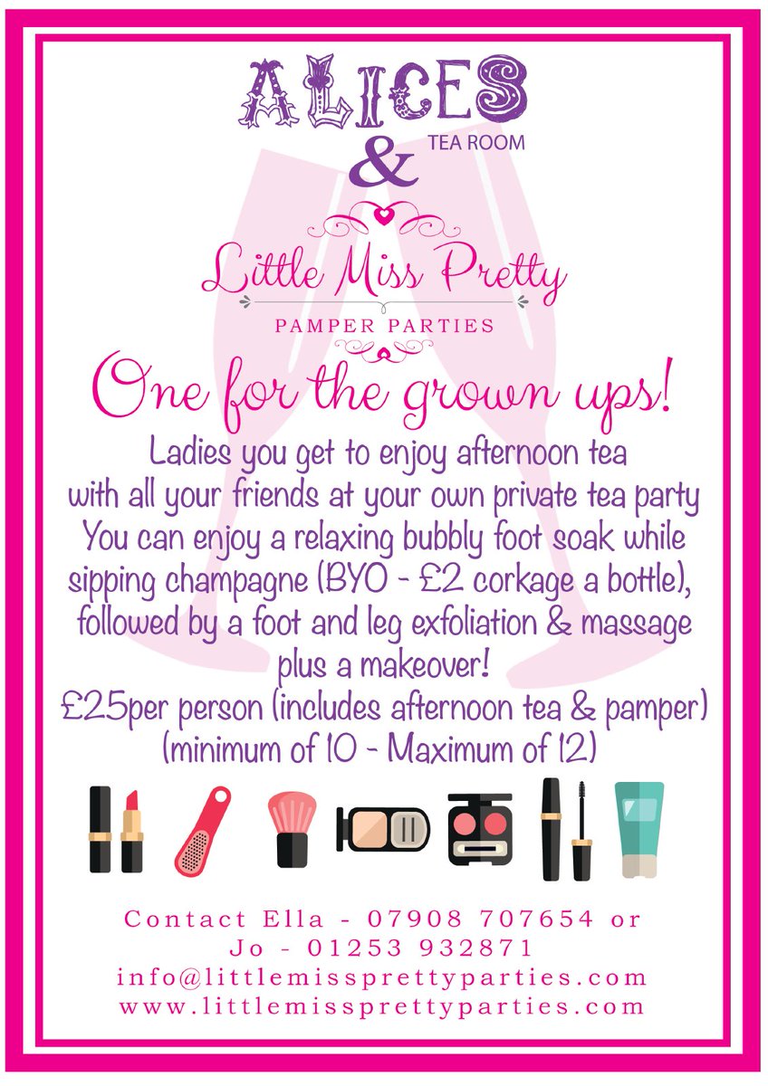 miss_pretty35's tweet photo. Did you know we do parties for ALL YOU grown up #princesses in need of a party and a pamper! ๐ #grownup #party #perfecthendo https://t.co/yzT1rEAkEl