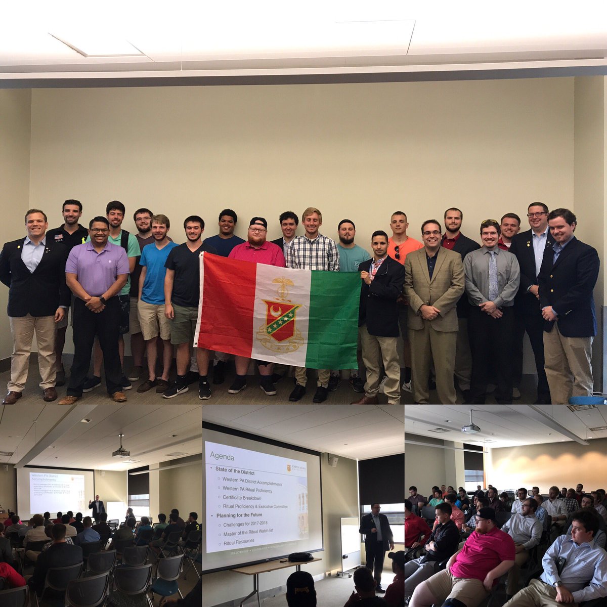 Great District Kickoff off to start the year right with Western Pa Volunteers and EC, Rush Chair, Ritual Chairs and others.  #AEKDB