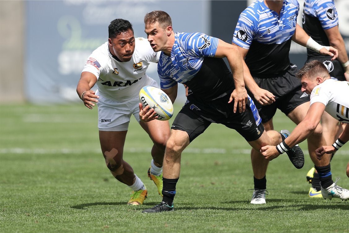 usaf7s's tweet photo. 2017 All-Armed Forces Rugby Championship, 3:50 @infinitypark @rugbytown7s - US Air Force vs US Army @USMilitarySport @ArmyAthlete https://t.co/KVbwXLmNOF