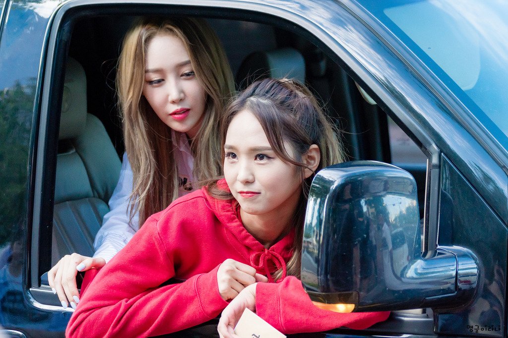 blackhoney1222's tweet photo. I was hoping for pics of this..! they were leaning out of the window to ask Hyeme where she was going 😂

https://t.co/WyenOLNeOo https://t.co/tNsxggBYvx