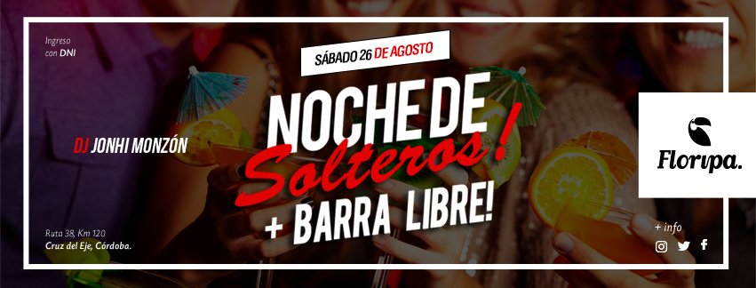 FloripaMultiesp's tweet photo. Hoy⬇️⬇️⬇️⬇️⬇️⬇️⬇️⬇️

💢¡Noche de Solteros!💢
🙋🏾‍♂                               🙋🏽
👉🏻 Lo que pasa en la disco, queda en la disco❗
💜💙💚💃🏽🕺🏾💚💙💜 https://t.co/Zxmtw59EKy