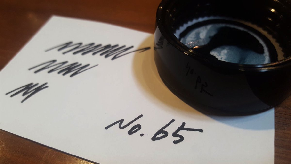 CalligraphyNut's tweet photo. The latest KobeINK is here from @Nagasawa_Renga - #65 New Port Jet Black, Takeuchi-san picked a shade used to paint a luxury liner. #神戸インク https://t.co/Psj5UW2itE