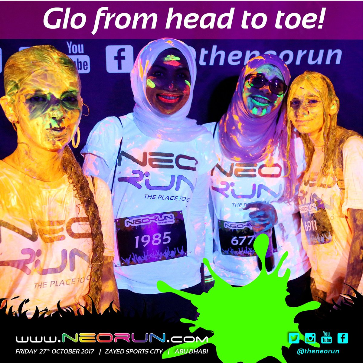 TheNeoRun's tweet photo. Last year we had so much fun @ the Ambush Zone! Fun fact to know: over 300 liters of paint were used last year to get you covered!#theneorun https://t.co/EQ2JLCmPri
