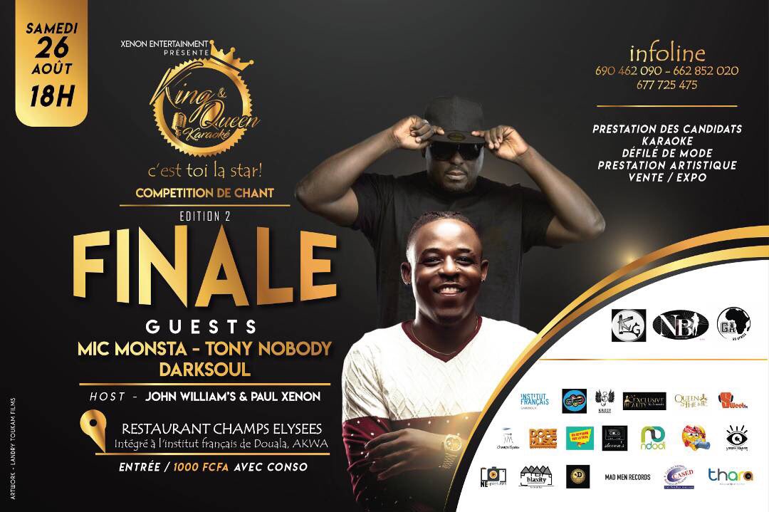 IamMicMonsta's tweet photo. Catch me performing live tonight at the King 👑 and Queen 👸 Karaoke 🎤 Finals in Douala. Come get a taste of #MicMonstaTheEP 🔥🔥 https://t.co/8KK9LaXh5A