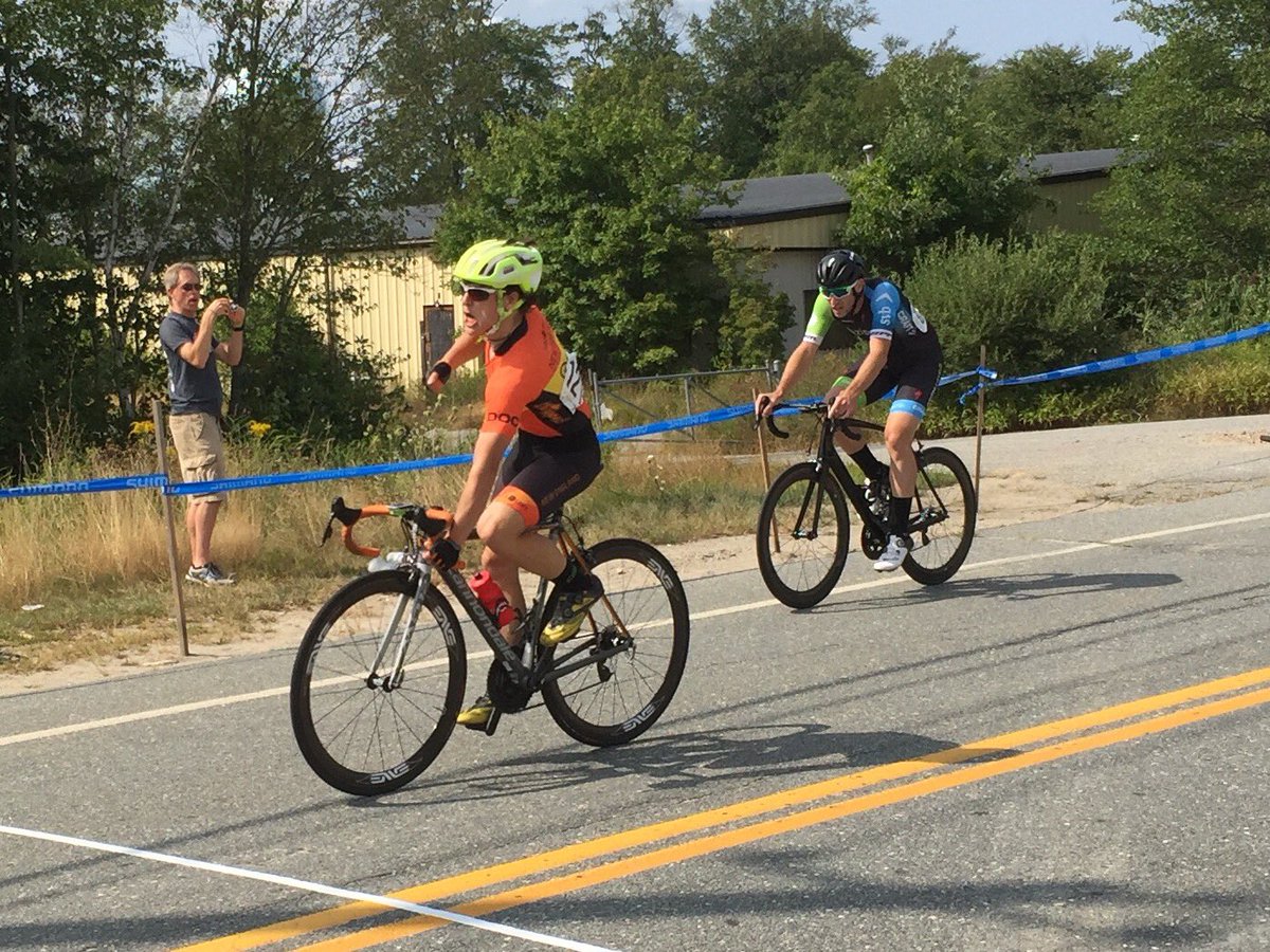 NewEnglandDevo's tweet photo. Zander holds on and outsprints at line to take the win! Congrats @ajchrystall! #fallrivercrit @AdamMyerson https://t.co/ZSaBHmdmrx