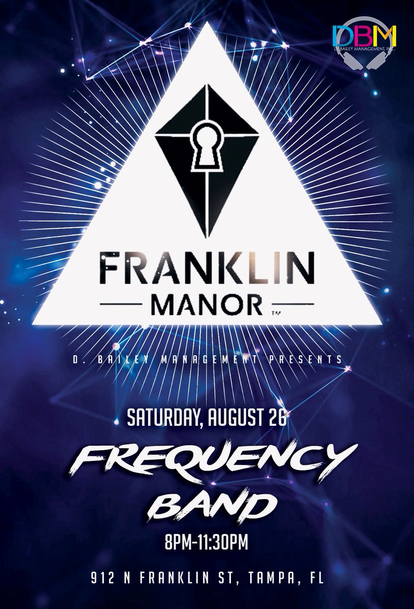 tampabands's tweet photo. .@1FrequencyBand is bringing down the house tonight at @Franklin_Manor in #DowntownTampa starting at 8pm! Don't miss out! #dancewithDBM https://t.co/eXRSQFknCD