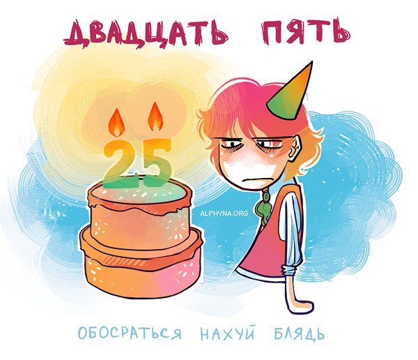 Открытки надписями, картинки с приколом днем рождения 25 лет
