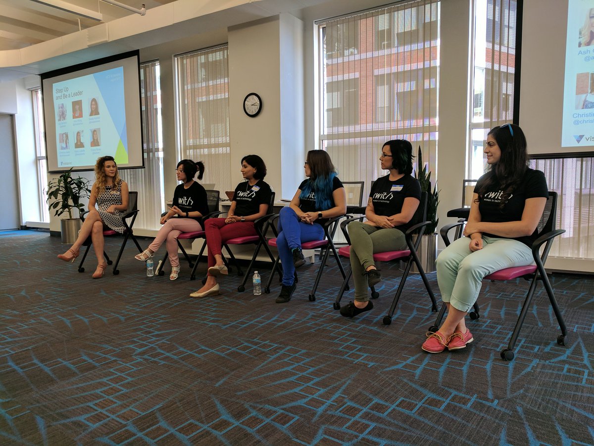 mlhassett's tweet photo. great panel from @Vistaprint about starting their #womenintech group! #ACTWBOS https://t.co/itL3FRXTFz