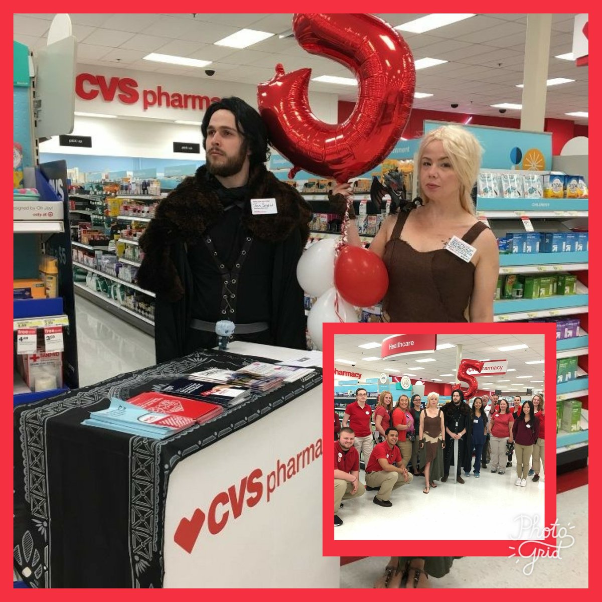 SarahESMay's tweet photo. In preparation for tomorrow's season finale, come &amp; get your flu shot at #CVS16127 so you're prepared..because #WinterIsComing! #R83Flutopia https://t.co/JyUnlXhSO2