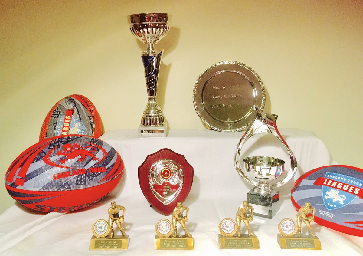 LSFCTouch's tweet photo. All awards ready on time before the Surrey &amp; Middlesex Touch League Grand Final. 5 days left before the big day. #englandtouch #touchleagues https://t.co/TOkMXGAk7n