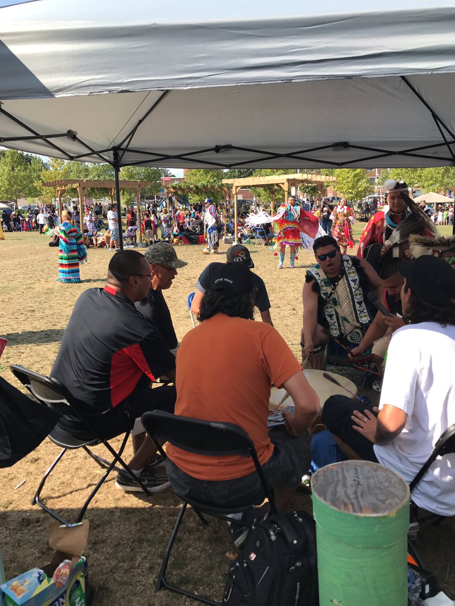 TOCouncilFire's tweet photo. View from Drummer Tent for Fancy Dance #CouncilFire Youth Pow Wow #SummerSeriesRP https://t.co/KrUOhXEHQT