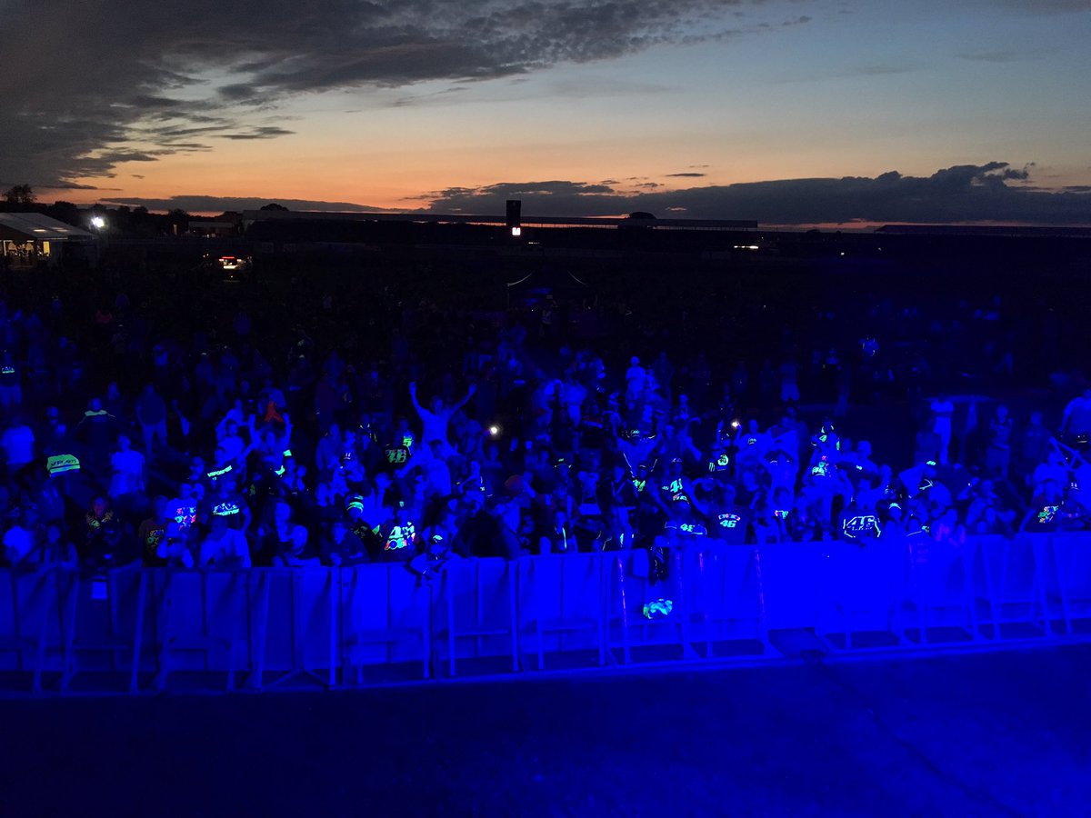 SilverstoneUK's tweet photo. #DayGlow @ValeYellow46 fans! #BritishGP #MotoGP 😂👌 https://t.co/MBojg6Zt3c