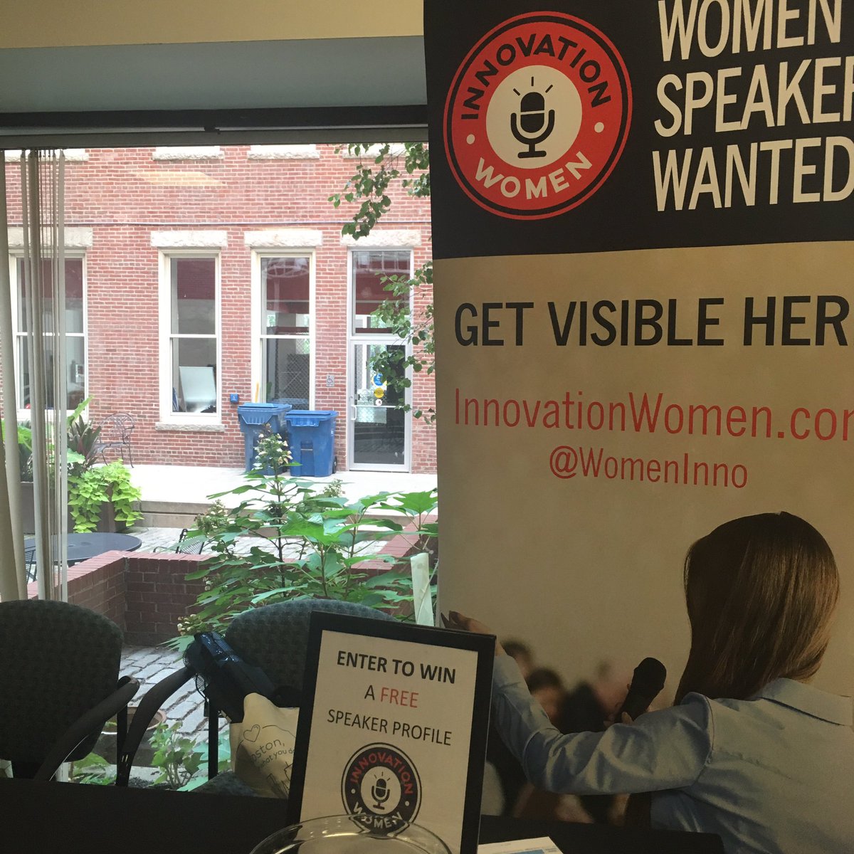 WomenInno's tweet photo. Stop by our table @ChickTechOrg #ACTWBOS we've got terrace views & discounts on speaker profiles #speakerswanted https://t.co/1xOe1rCi1J