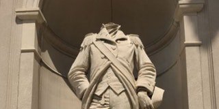 Like ISIS - Antifa leftist terrorists behead Revolutionary War hero Colonel Crawford statue