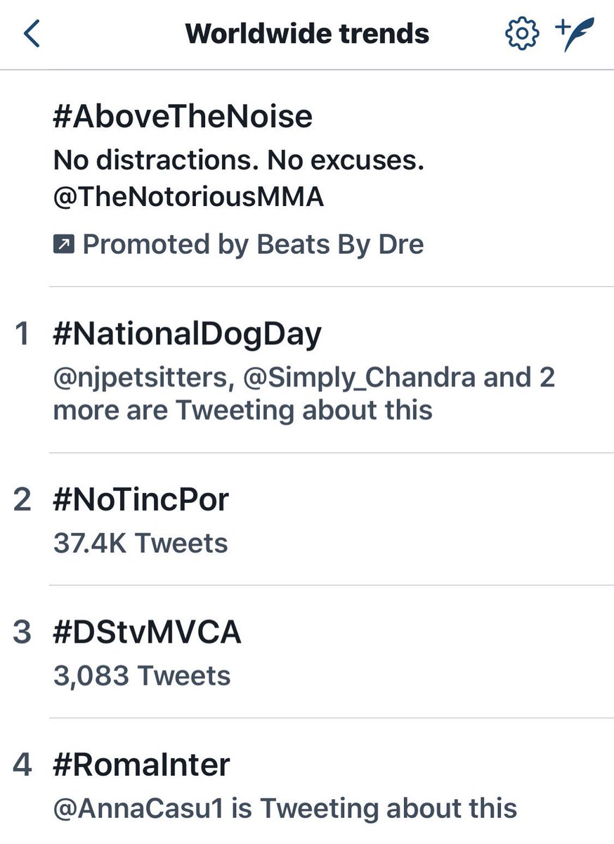 NationalDogDay's tweet photo. Despite all the craziness in the world, National Dog Day is trending #1 worldwide &amp; in the U.S.! That's a lot of love! #nationaldogday #love https://t.co/4ypw09rORH